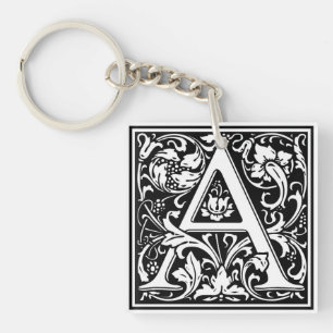 William Morris Alphabet "A" Sleutelhanger