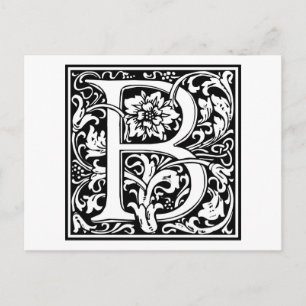 William Morris Alphabet "B" Briefkaart