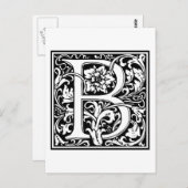 William Morris Alphabet "B" Briefkaart (Voorkant / Achterkant)