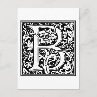 William Morris Alphabet "B" Briefkaart