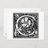William Morris Alphabet "C" Briefkaart (Voorkant / Achterkant)
