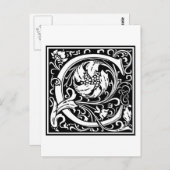 William Morris Alphabet "C" Briefkaart (Voorkant / Achterkant)