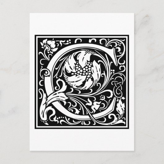 William Morris Alphabet "C" Briefkaart (Voorkant)