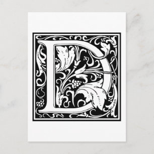 William Morris Alphabet "D" Briefkaart