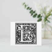William Morris Alphabet "E" Briefkaart (Staand voorkant)