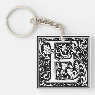 William Morris Alphabet "E" Sleutelhanger