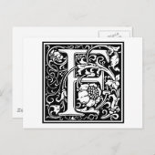 William Morris Alphabet "F" Briefkaart (Voorkant / Achterkant)
