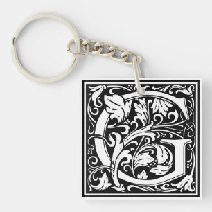 William Morris Alphabet "G" Sleutelhanger