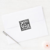 William Morris Alphabet "G" Vierkante Sticker (Envelop)