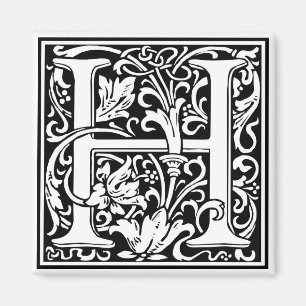 William Morris Alphabet "H" Magneet