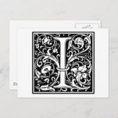 William Morris Alphabet "I" Briefkaart (Voorkant / Achterkant)