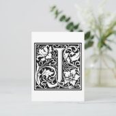 William Morris Alphabet "J" Briefkaart (Staand voorkant)