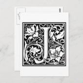 William Morris Alphabet "J" Briefkaart (Voorkant / Achterkant)