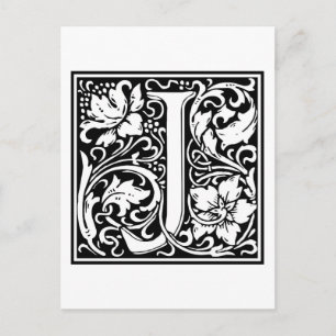 William Morris Alphabet "J" Briefkaart
