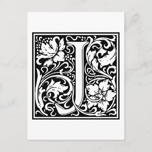 William Morris Alphabet "J" Briefkaart (Voorkant)