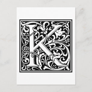 William Morris Alphabet "K" Briefkaart