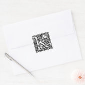 William Morris Alphabet "K" Vierkante Sticker (Envelop)