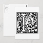 William Morris Alphabet "L" Briefkaart (Voorkant / Achterkant)