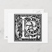 William Morris Alphabet "L" Briefkaart (Voorkant / Achterkant)