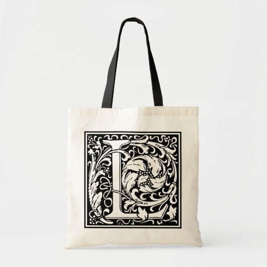 William Morris Alphabet "L" Tote Bag (Voorkant)
