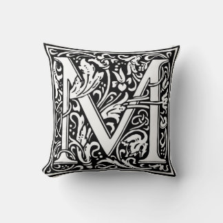 William Morris Alphabet "M" Kussen