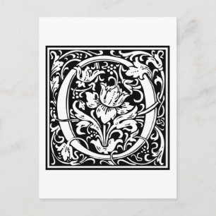 William Morris Alphabet "O" Briefkaart