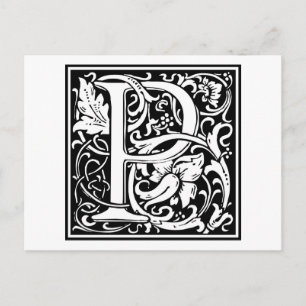 William Morris Alphabet "P" Briefkaart