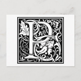 William Morris Alphabet "P" Briefkaart