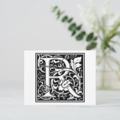 William Morris Alphabet "R" Briefkaart (Staand voorkant)