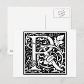 William Morris Alphabet "R" Briefkaart (Voorkant / Achterkant)