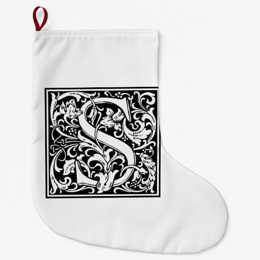 William Morris Alphabet "S" Grote Kerstsok (Voorkant)