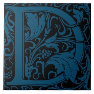 William Morris Ambachtelijke Kunst Monogram Letter Tegeltje