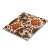 William Morris Anemone, Beige, Brown en Rust Tegeltje (Zijkant)
