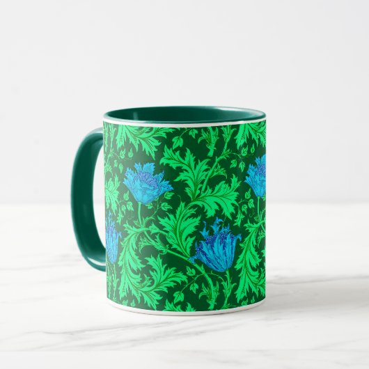 William Morris Anemone, Emerald Green en Blue Mok (Voorkant links)