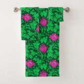 William Morris Anemone, Emerald Green et Fuchsia (En situation)