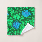 William Morris Anemone, Emerald Green & Turquoise (Gant de toilette)