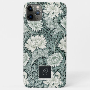 William Morris Anemone Floral Pattern en Monogram iPhone 11 Pro Max Hoesje