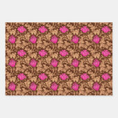 William Morris Anemone, groen, bruin en blauw Inpakpapier Vel (Voorkant 2)