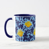 William Morris Anemone, Navy en Mustard Yellow Mok (Links)