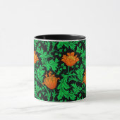 William Morris Anemone, Oranje, groen en zwart Mok (Midden)
