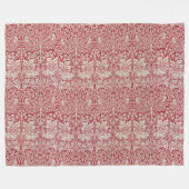 William Morris  Animals Birds Rabbits Pink Fleece Deken (Voorkant (Horizontaal))