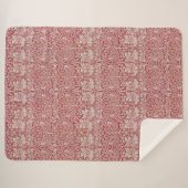 William Morris  Animals Birds Rabbits Pink Sherpa Deken (Voorkant (horizontaal))