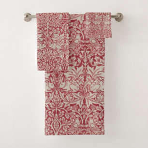 William Morris Animaux Vintages Oiseaux Lapins Ros