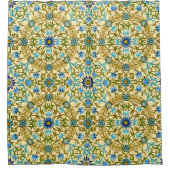 William Morris Antiek 1873 Vine & Flower Pattern Douchegordijn (Voorkant)