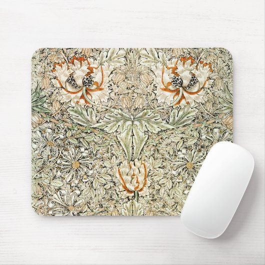 William Morris Antiek Honeysuckle Floral Classic Muismat (Met muis)