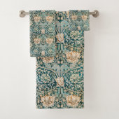 William Morris Antiek Honeysuckle Floral Pattern Bad Handdoek (Insitu)