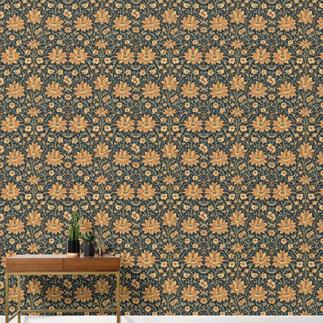 William Morris Antiek Honeysuckle Floral Pattern Behang (Hal)