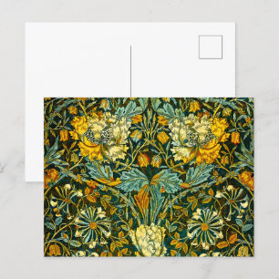 William Morris Antiek Honeysuckle Floral Pattern Briefkaart