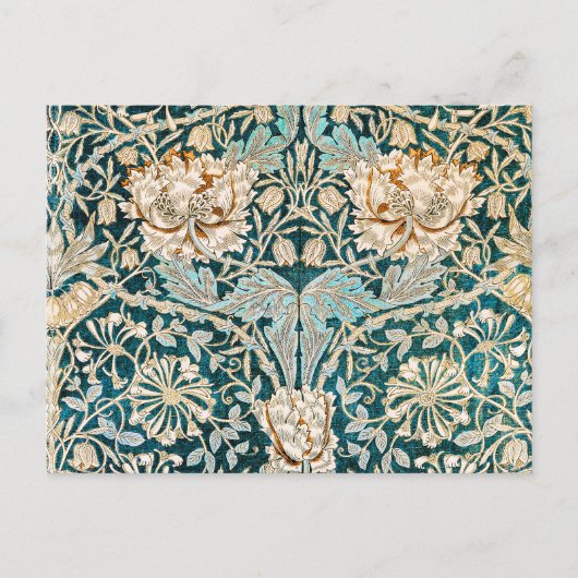 William Morris Antiek Honeysuckle Floral Pattern Briefkaart (Voorkant)