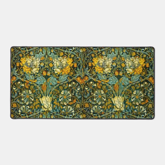 William Morris Antiek Honeysuckle Floral Pattern Bureaumat (Voorkant)